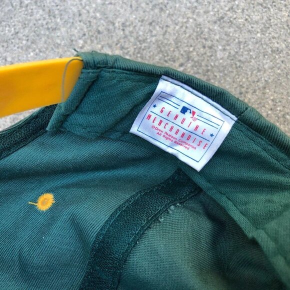 Vintage MLB Oakland A's Athletics Snapback Hat Boys Kids Green Adjustable Cap - Picture 2 of 6